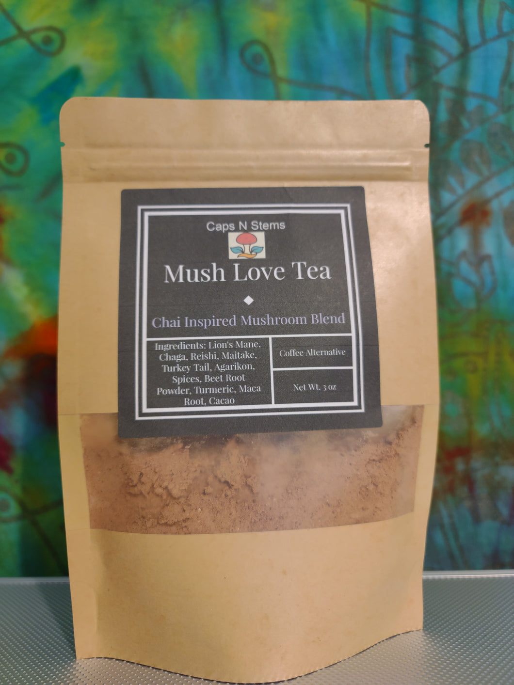 Mush Love Tea - Chaga, Reishi, Lion's Mane, Agarikon, Maitake, Turkey Tail 1.5oz - ONLY FRUITED BODIES used